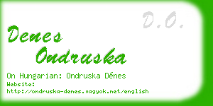 denes ondruska business card