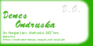 denes ondruska business card